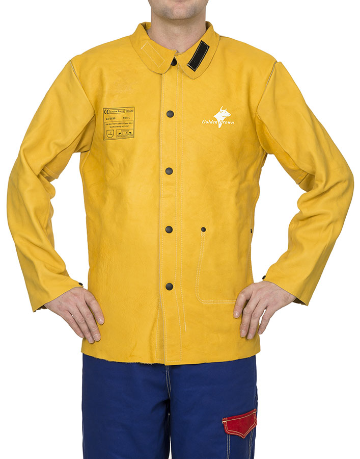 44-5530-Golden Brown™ jachetă de sudură din piele box de vită