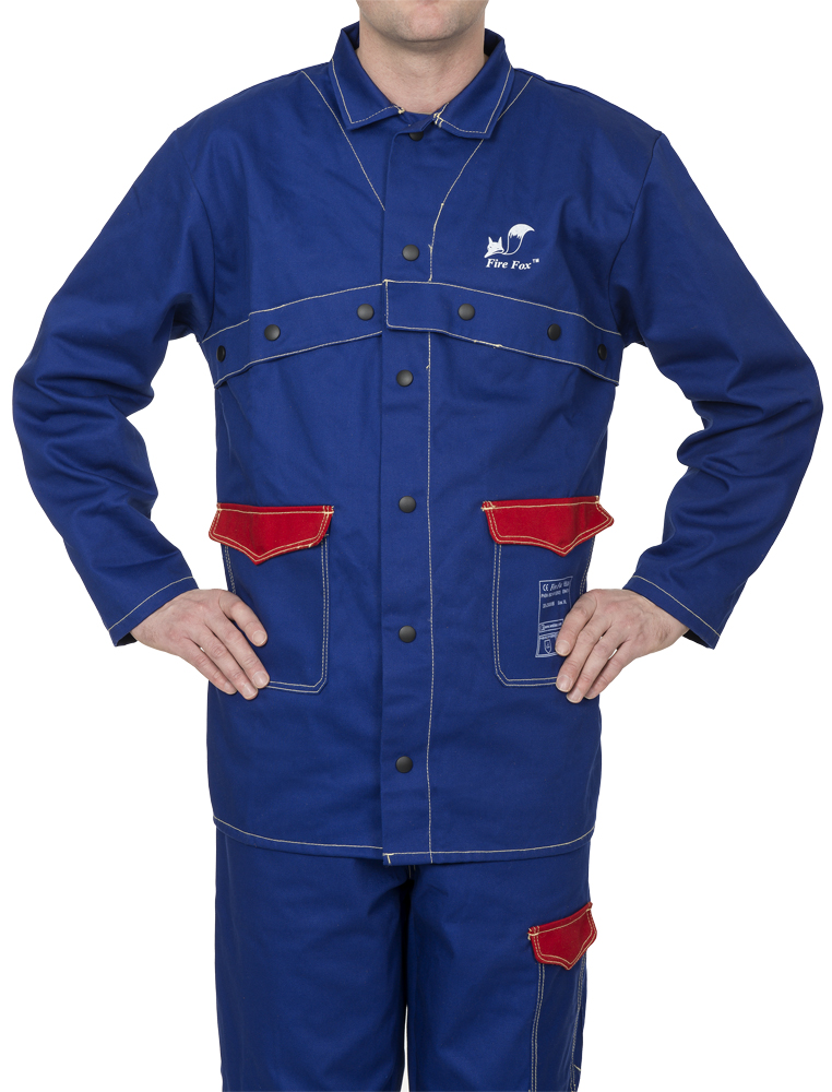 33-2300 Fire Fox™ jachetă de sudură din bumbac ignifug albastru